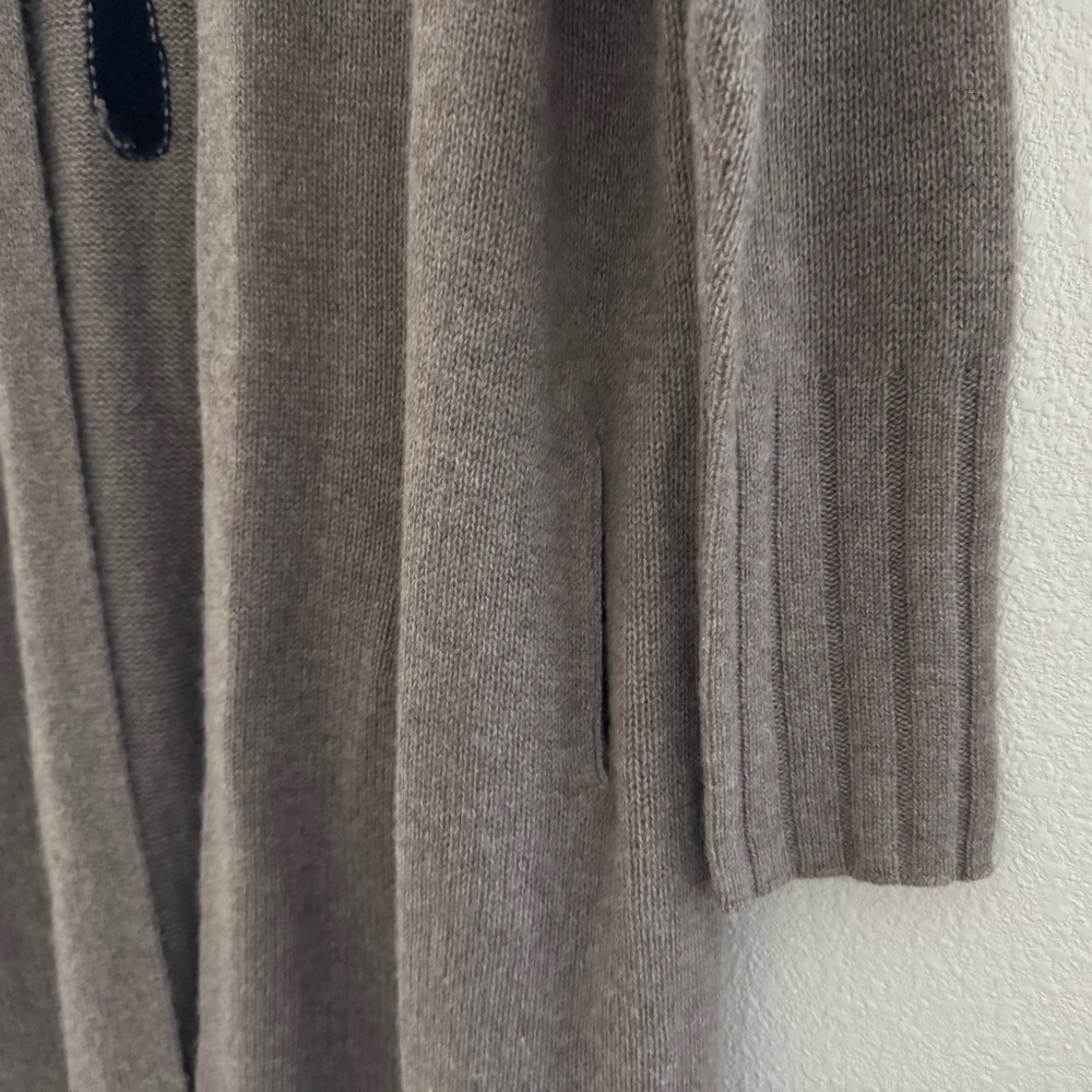 Skull Cashmere Jansen Eye Cardigan Duster Sweater Med Cashmere Boho Chic Brown - Picture 9 of 14